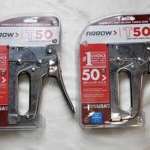 Lot of 2 - Arrow T50 Pro Heavy Duty Staple Gun Uses T50 Genuine Staples 6mm-14mm